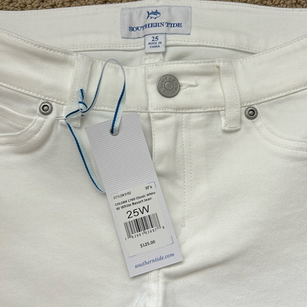 Southern tide white skinny jeans